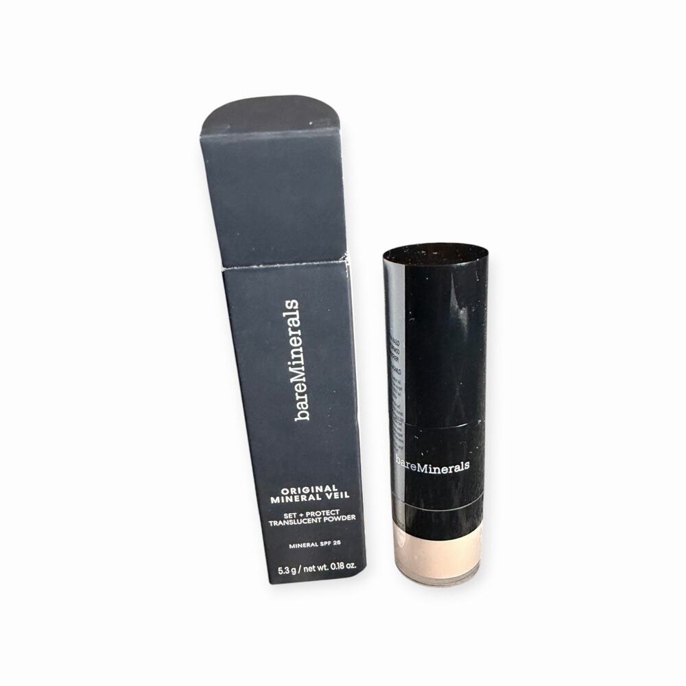 bareMinerals Original Mineral Veil Set + Protect Brush SPF 25 Translucent NIB